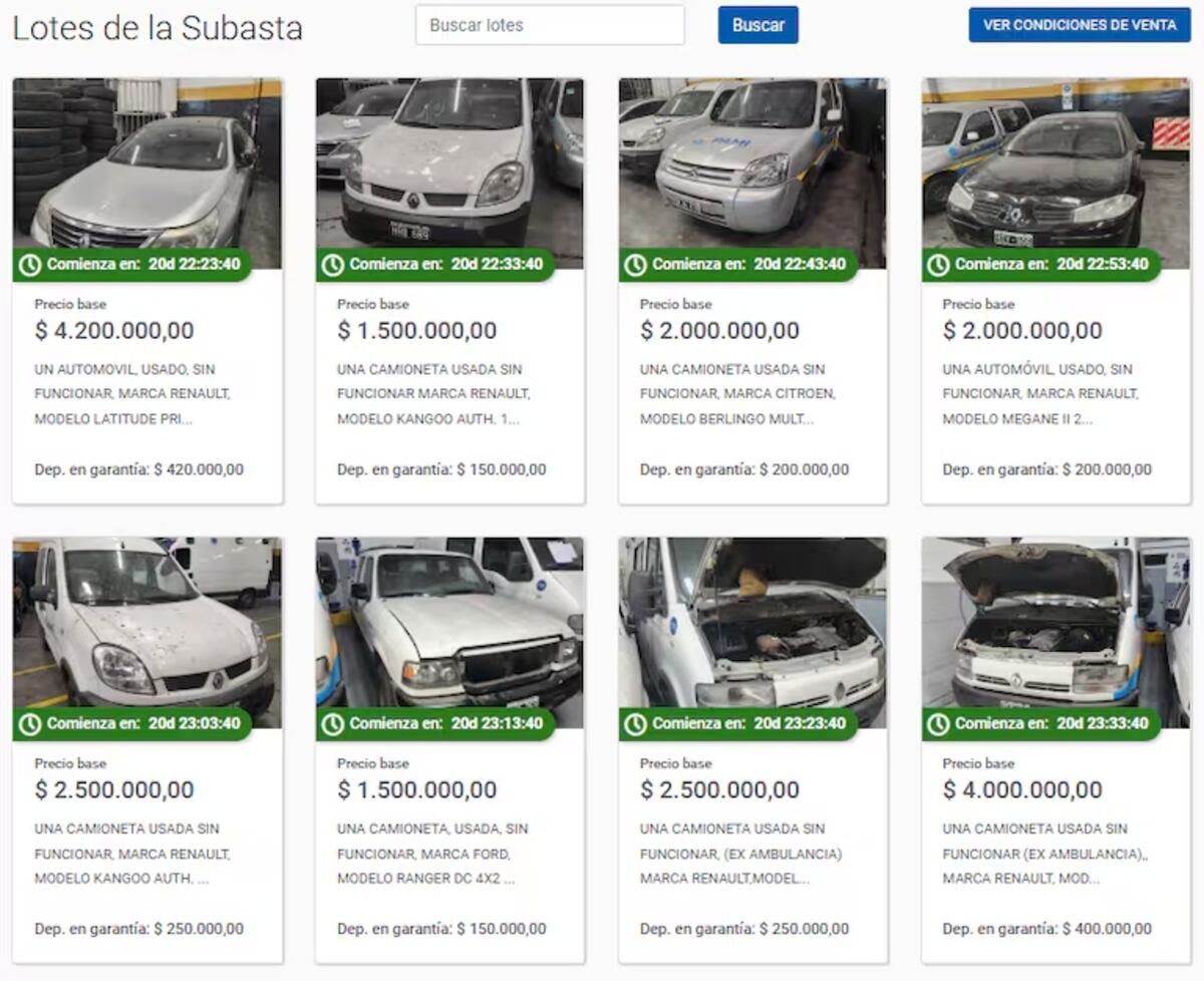 Subasta del PAMI: cómo comprar autos, camionetas y ambulancias desde $1.500.000 y de forma online