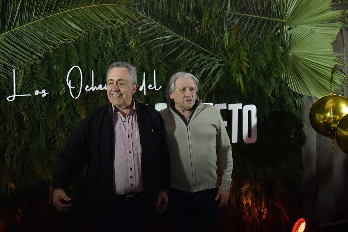 "Pato" Lugones y "Beto" Guillén, puntales de Chébere, tempraneros en la fiesta por los 80 años del cuarteto (Facundo Luque/ La Voz)