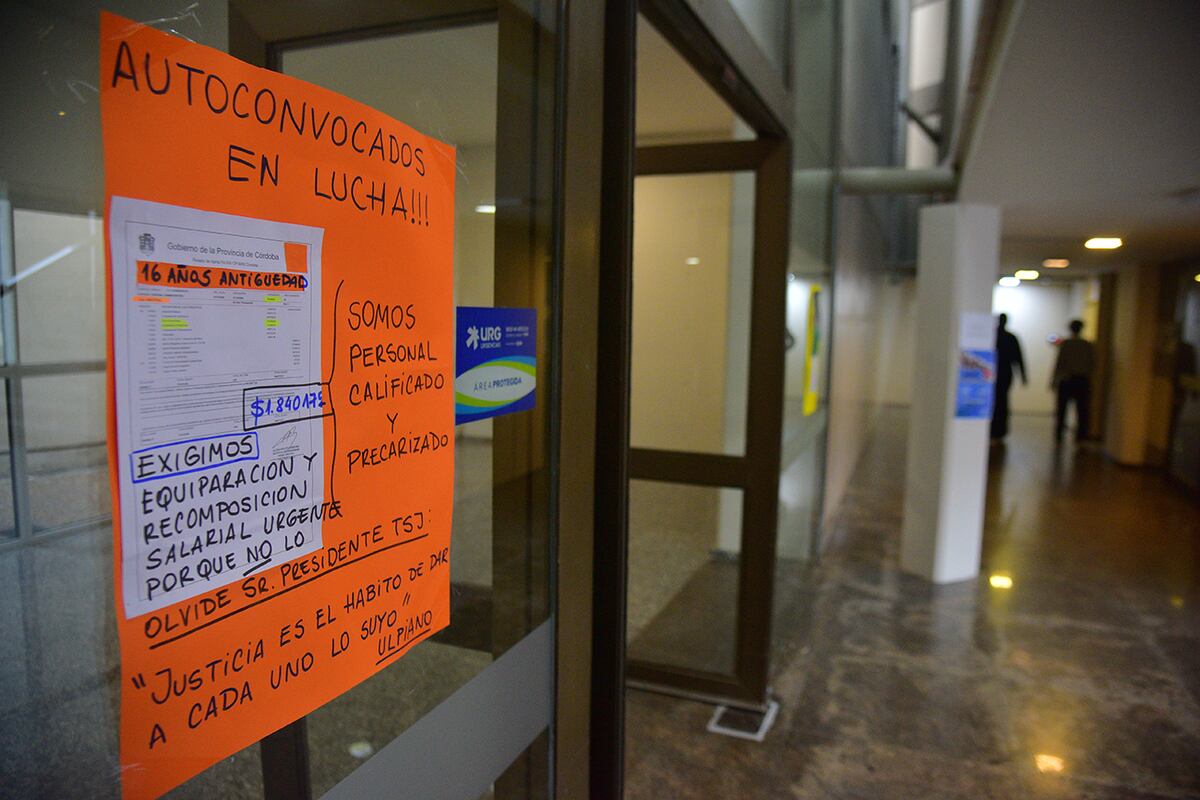 Córdoba. Paro por 38 horas de los empleados judiciales que afectará la atención en los Tribunales provinciales. (Pedro Castillo / La Voz)