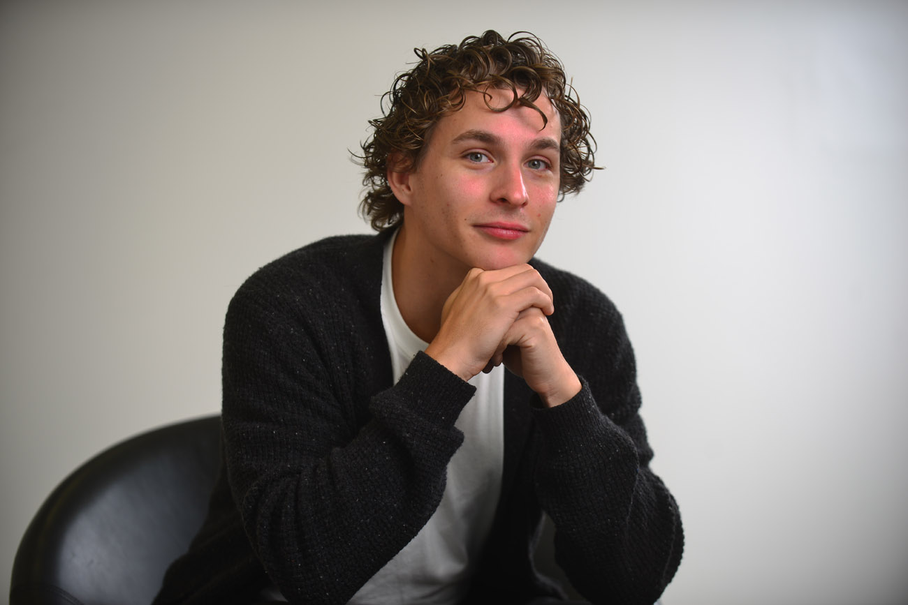 Santiago Vaca Narvaja, actor cordobés de la película La Sociedad de la Nieve. (Nicolás Bravo / La Voz)