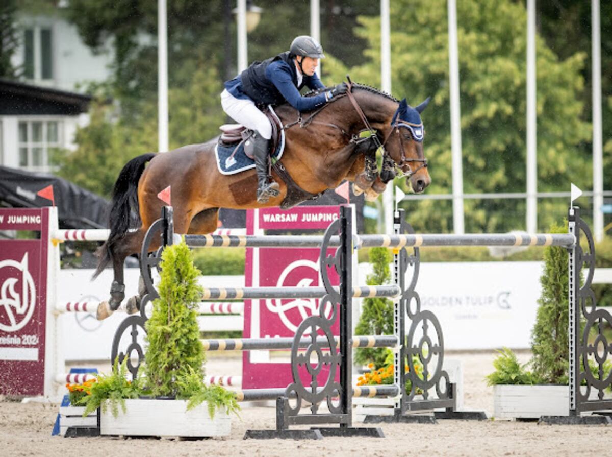 Damian Ancic junto a Santa Rosa Chabacon, recientemente clasificado en el GP 1,60 de Sopot 4*.