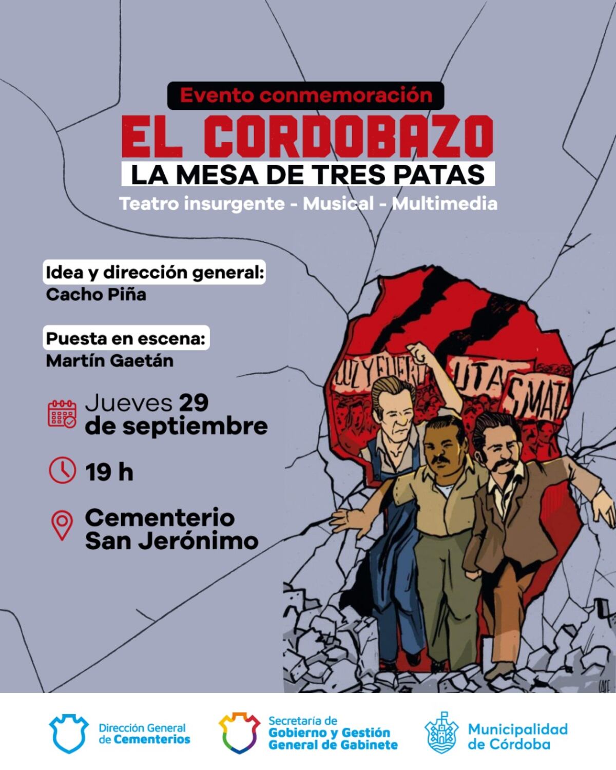 El Cordobazo, la mesa de tres patas.