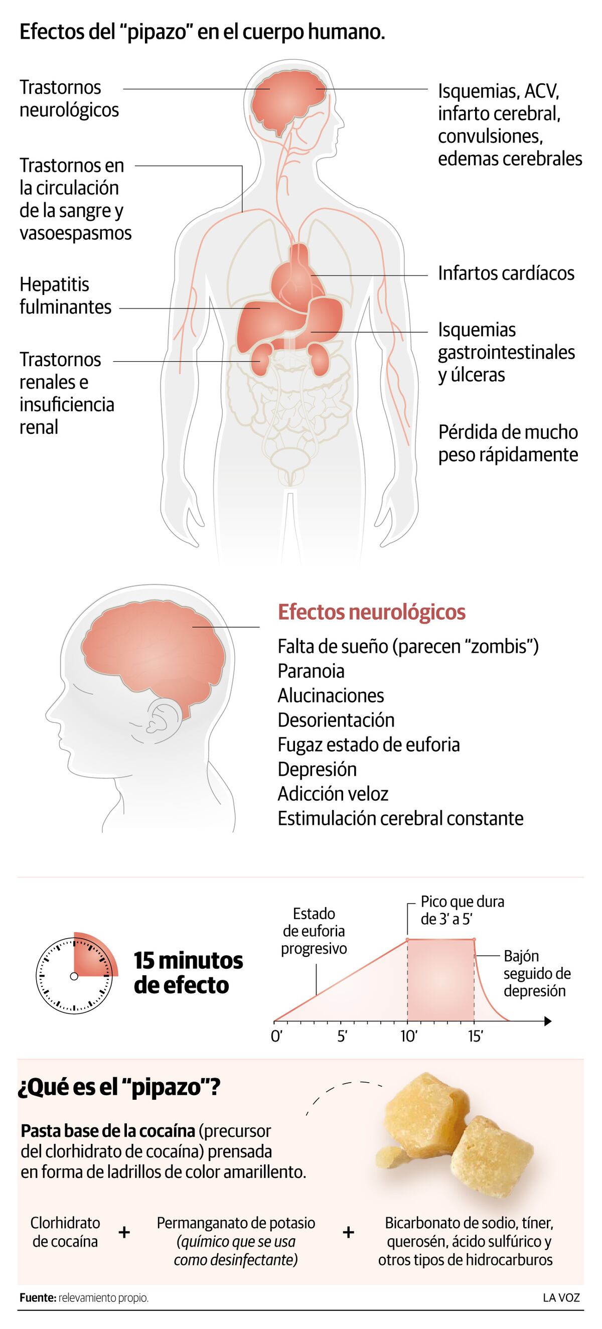 Infografia: Efectos del "pipazo" en el cuerpo humano