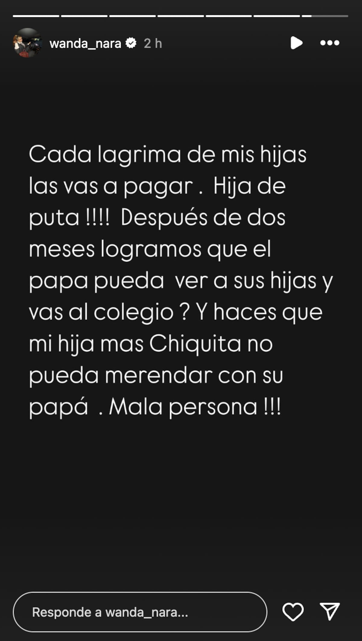 Wanda Nara redobló la apuesta contra la China Suárez generando la fuerte respuesta de Mauro Icardi. (Foto: captura de pantalla)