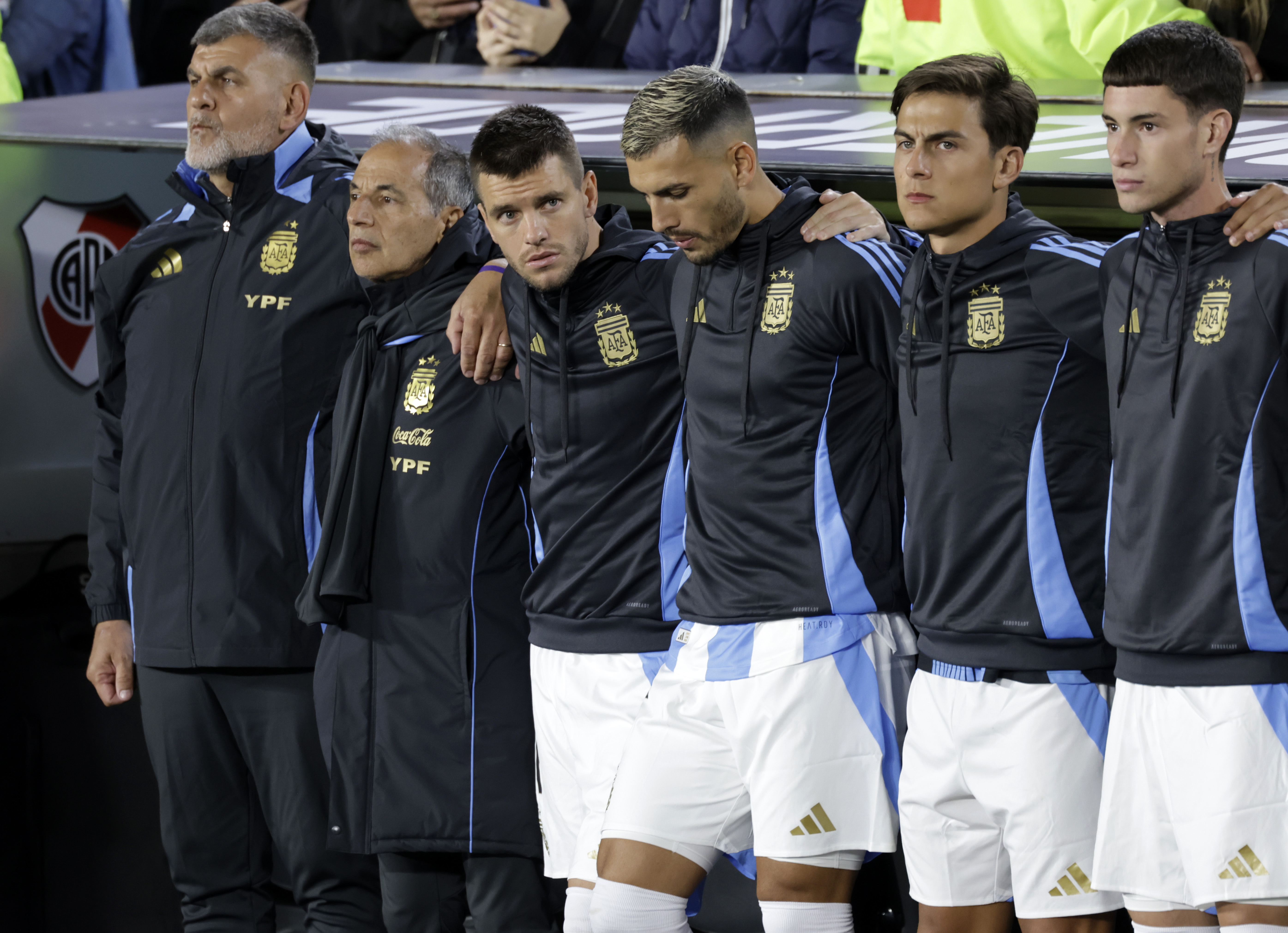 Giovani Lo Celso, Leandro Paredes,  Paulo Dybala y Matias Soule.Argentina vs Chile. Eliminatorias Copa del Mundo 2026. Fotobaires 5/9/2024