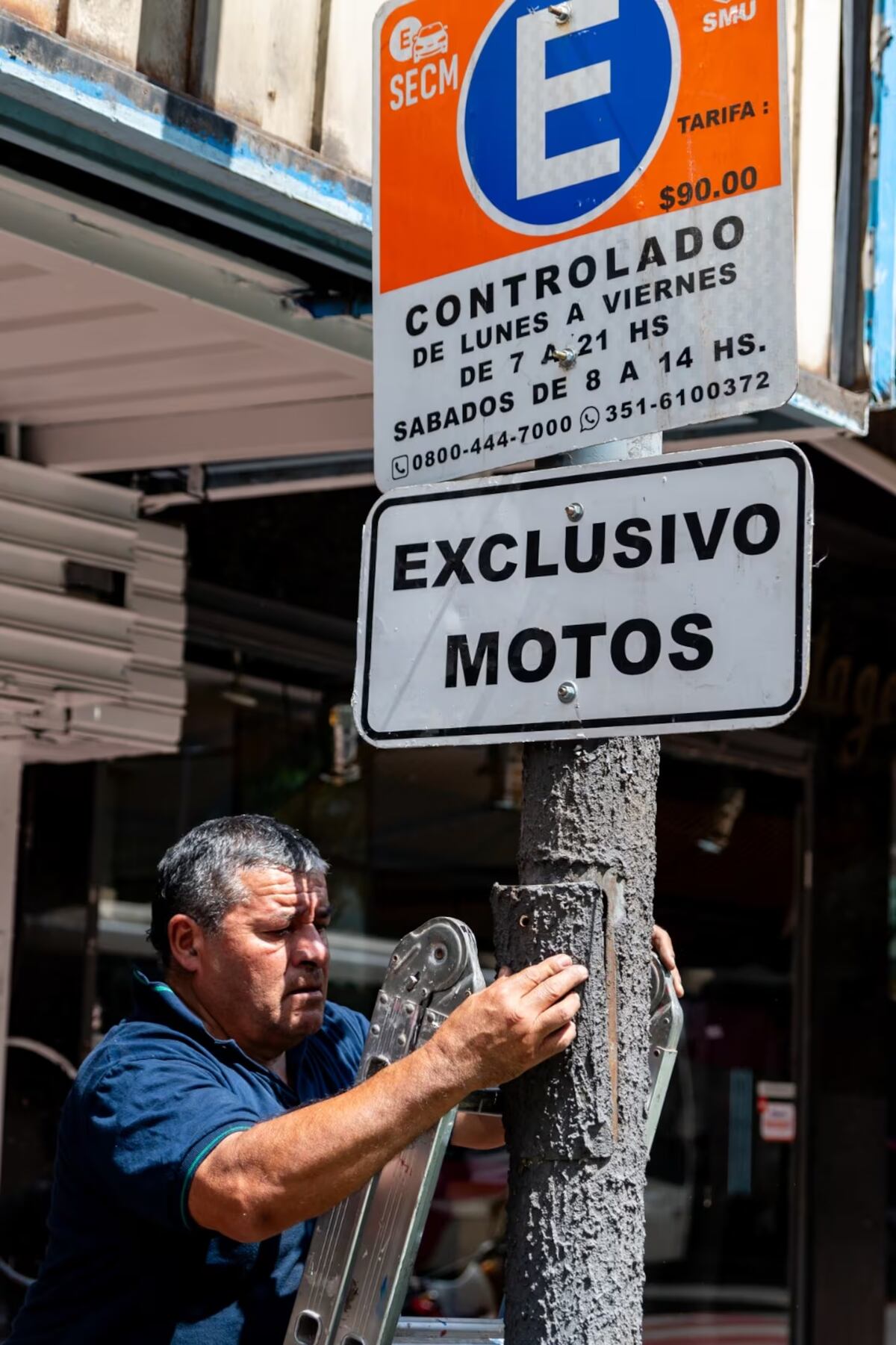 Delimitaron nueva zona de estacionamiento exclusivo para motos en Colón y General Paz