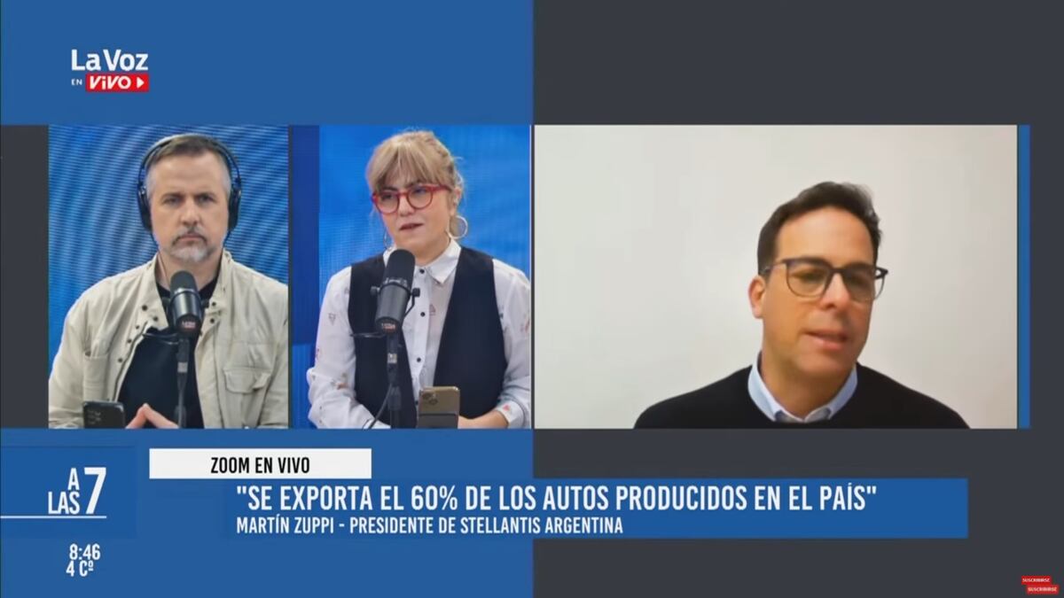 Martín Zuppi, CEO del grupo Stellantis, en diálogo con La Voz en Vivo.