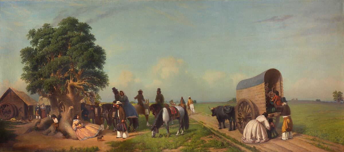 1861. Un alto en el campo de Prilidiano Pueyrredón. (bellasartes.gob.ar)