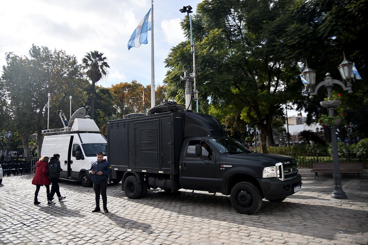 Acto de Mayo. Planificación del protocolo de seguridad para la visita del presidente Javier Milei a Córdoba. (Pedro Castillo / La Voz)