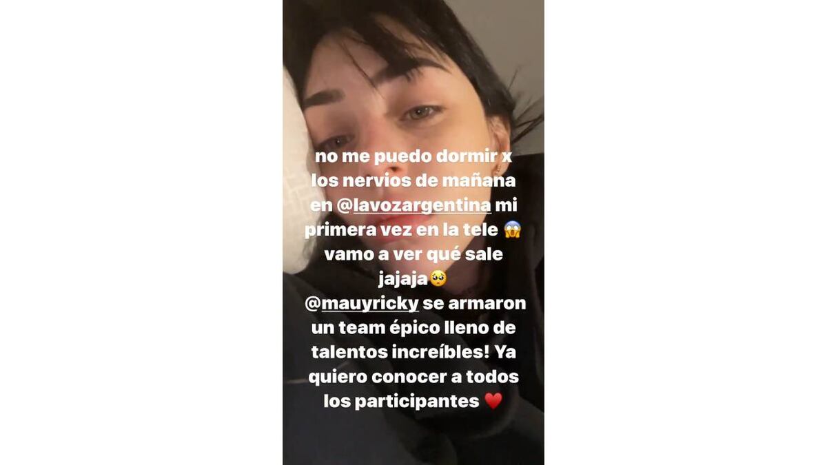 Nicki Nicole compartió sus nervios antes del debut en "La Voz Argentina" como coach invitada del equipo de Mau y Ricky.