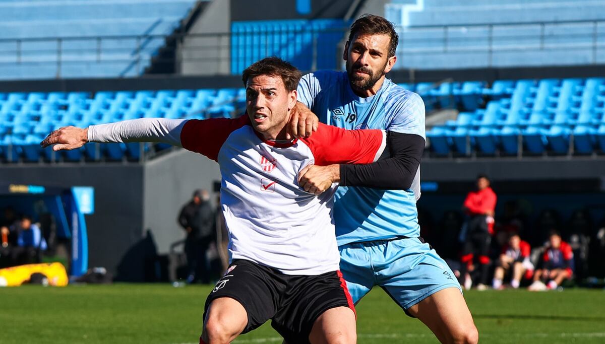 Matías Fonseca, refuerzo de la Gloria, en el amistoso ante Belgrano. (Prensa IACC).