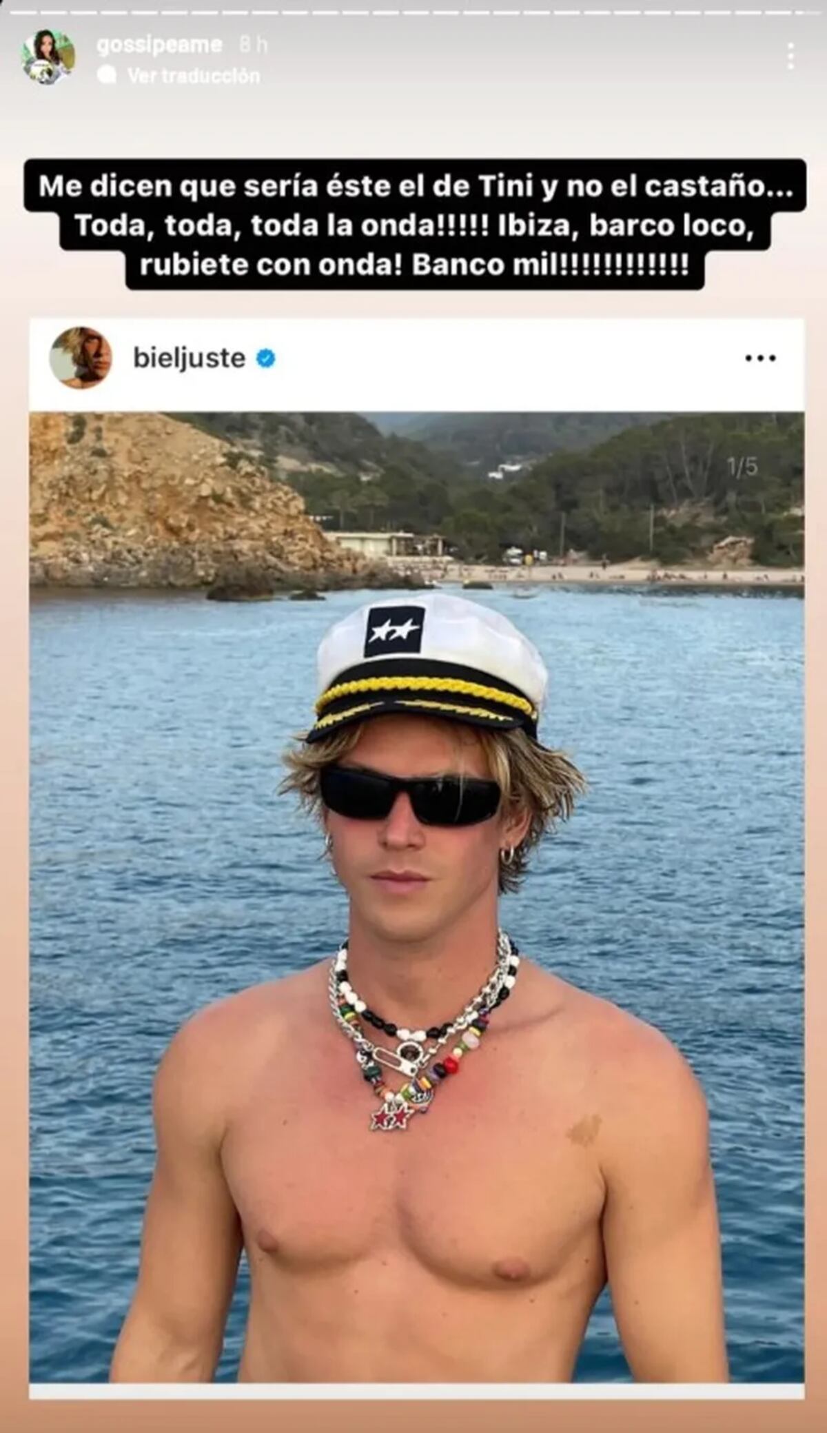 Biel, el español que habría conquistado el corazón de Tini Stoessel. (Foto: Captura de pantalla)