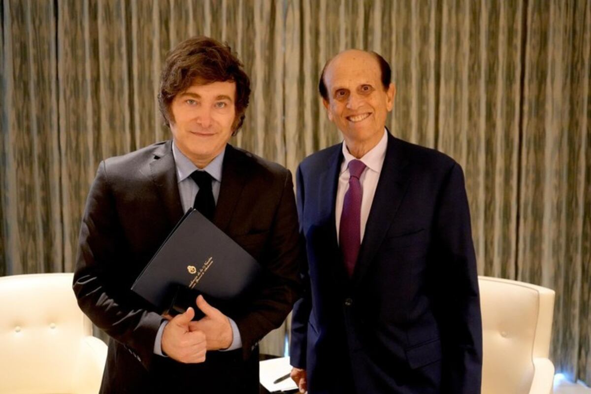 Milei mantuvo una reunión con el presidente del Instituto Milken, D. Michael Milken.