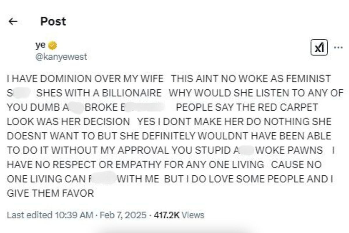 Algunos de los repudiables tuits de Kanye West. (Foto: captura de pantalla)
