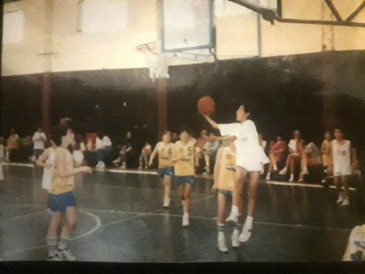 Federico "Panterita" Ferrini en un encuentro de minibásquet en Matienzo, donde comenzó a jugar. (Gentileza Familia Ferrini)