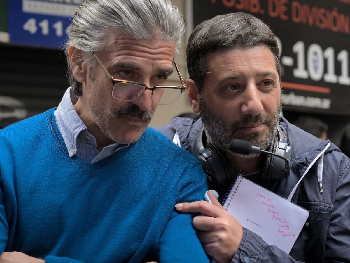 Leonardo Sbaraglia junto a Ariel Winograd, el director de "El Gerente".