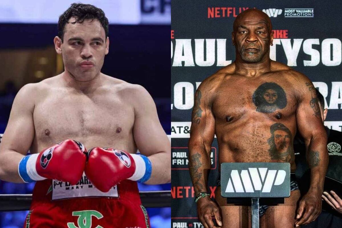 Tanto Julio César Chávez Jr. (izquierda) como Mike Tyson (derecha) se encontraban lejos de su prime deportivo a la hora de enfrentar a Jake Paul sobre el cuadrilátero. (Crédito: @VoxPopuliNoti / @pelunaton)