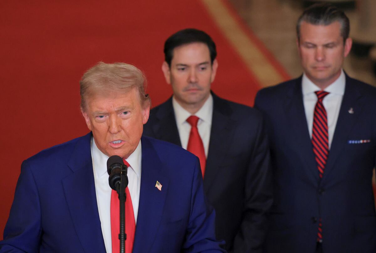 Donald Trump habló a tras el ataque a Irán. (Agencia AP).