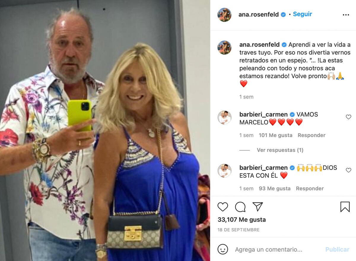 Los posteos de Ana en Instagram pidiendo por la salud de su marido.