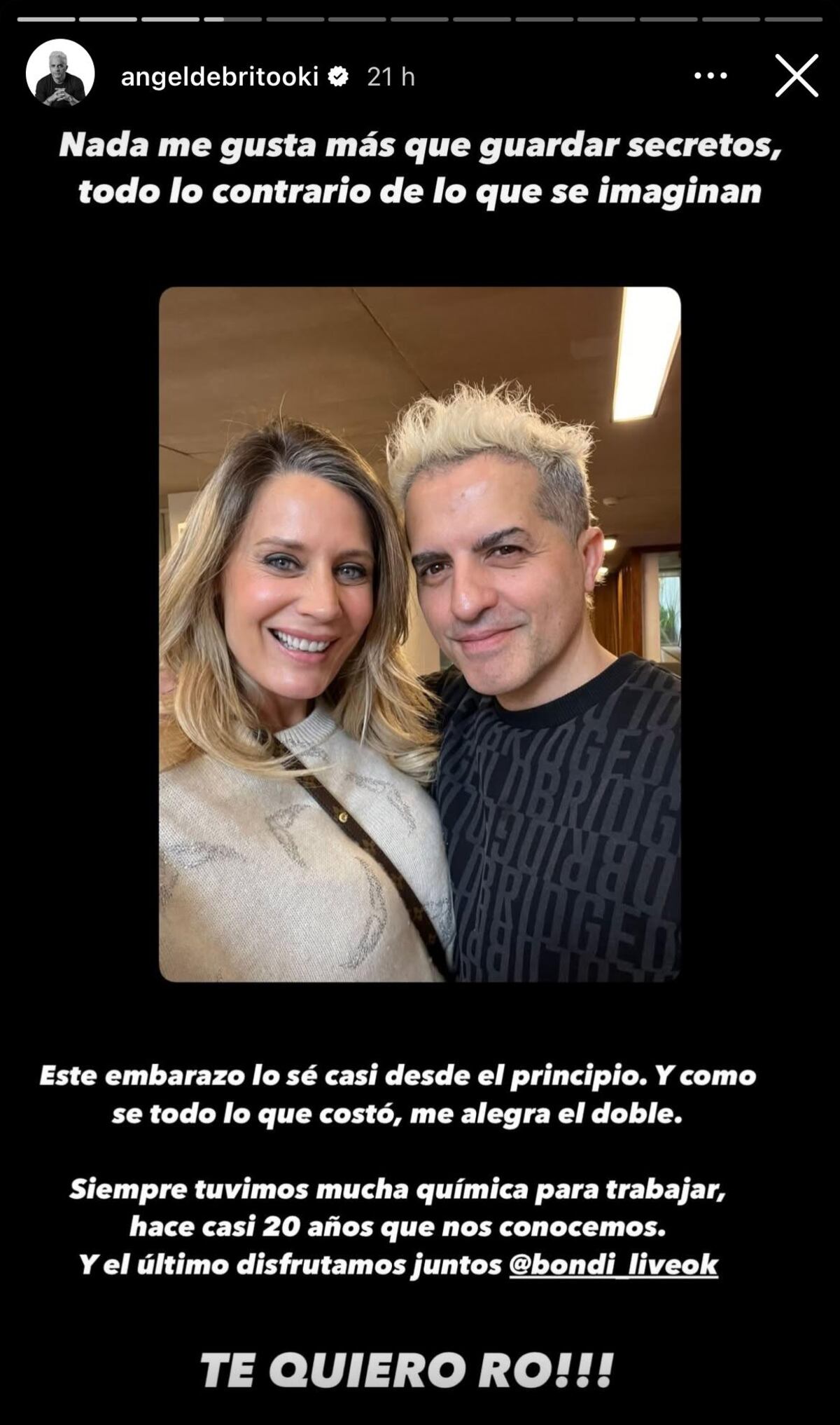 Ángel de Brito confirmó que Rocío Marengo está embarazada (Captura de pantalla)