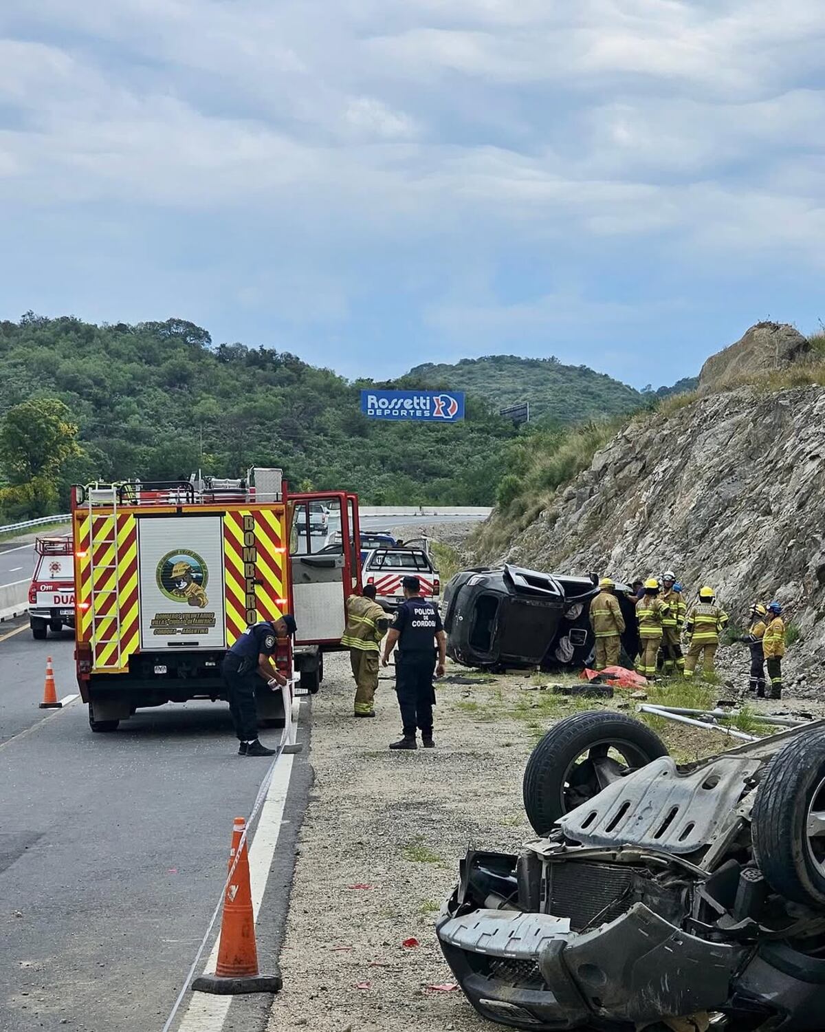 Autovía 5. Choque fatal (Gentileza Cadena Calamuchita).