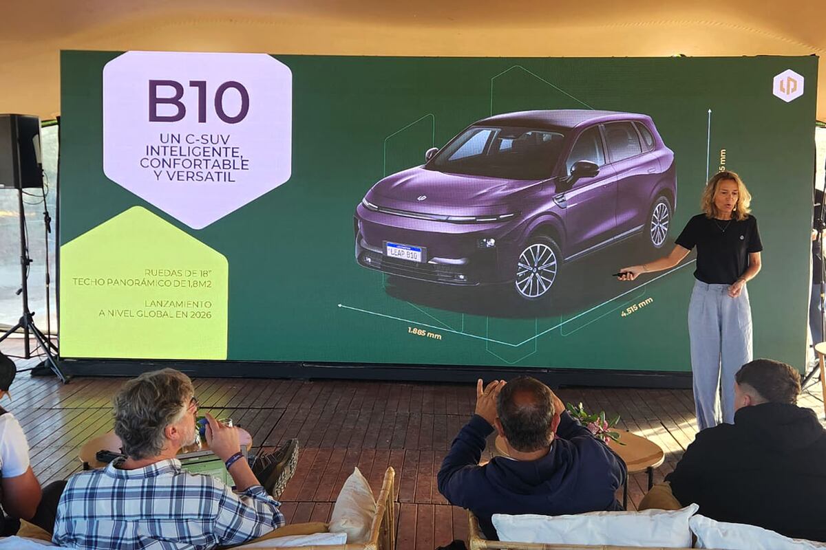 Valere Lourme, responsable de la marca Leapmotor para Sudamérica, en la presentación de la marca.