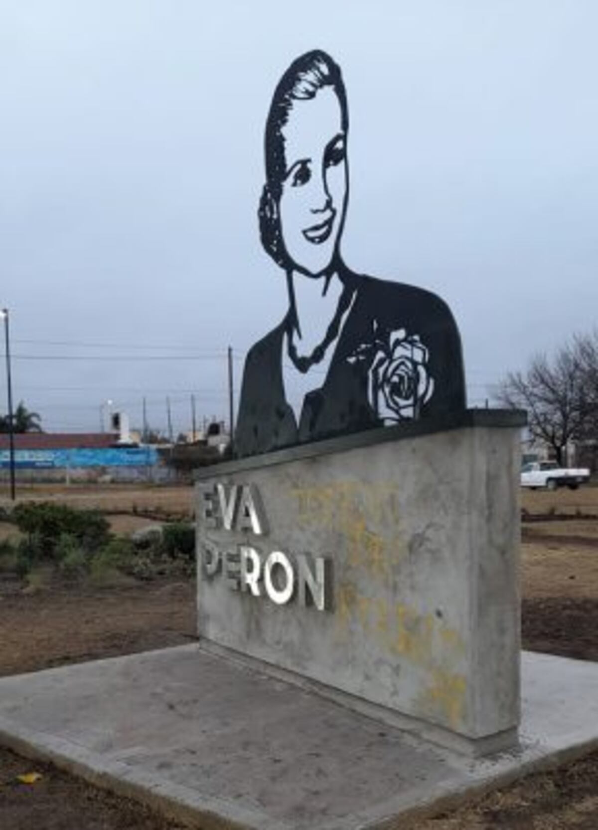 El monumento a Eva Perón inaugurado en Villa María. (Gentileza Villa María Vivo)