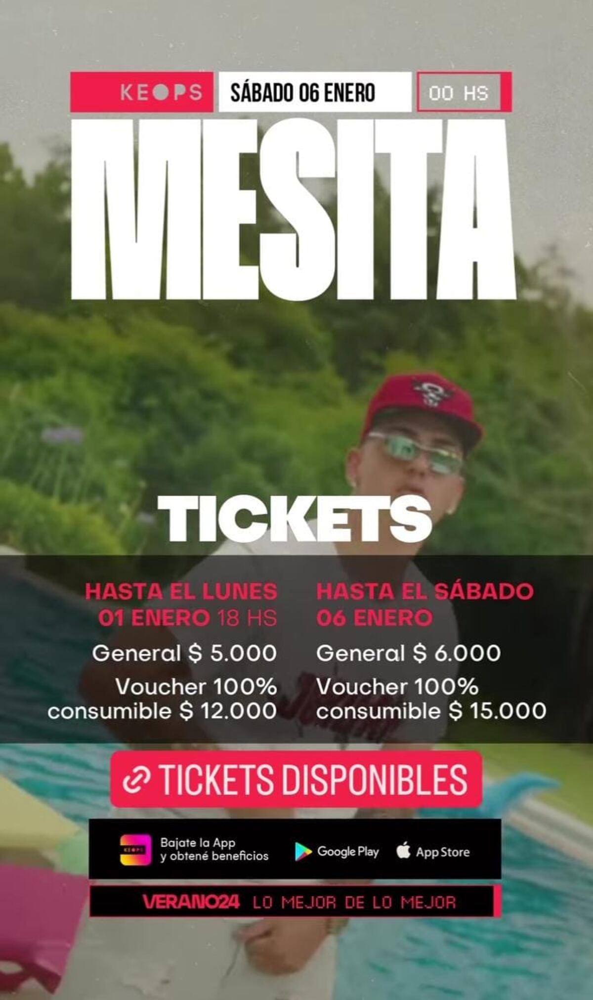 Mesita en el boliche Keops (Captura de pantalla).