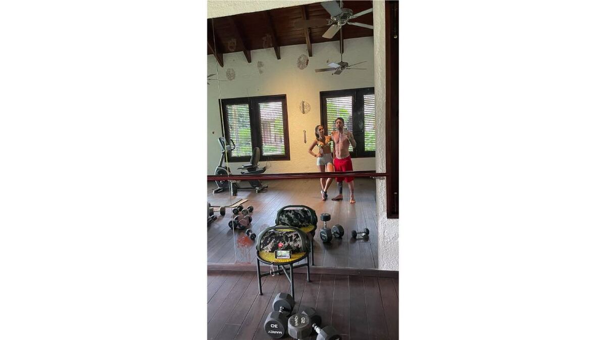 Lionel Messi y Antonela Roccuzzo entrenaron juntos durante sus vacaciones en República Dominicana.