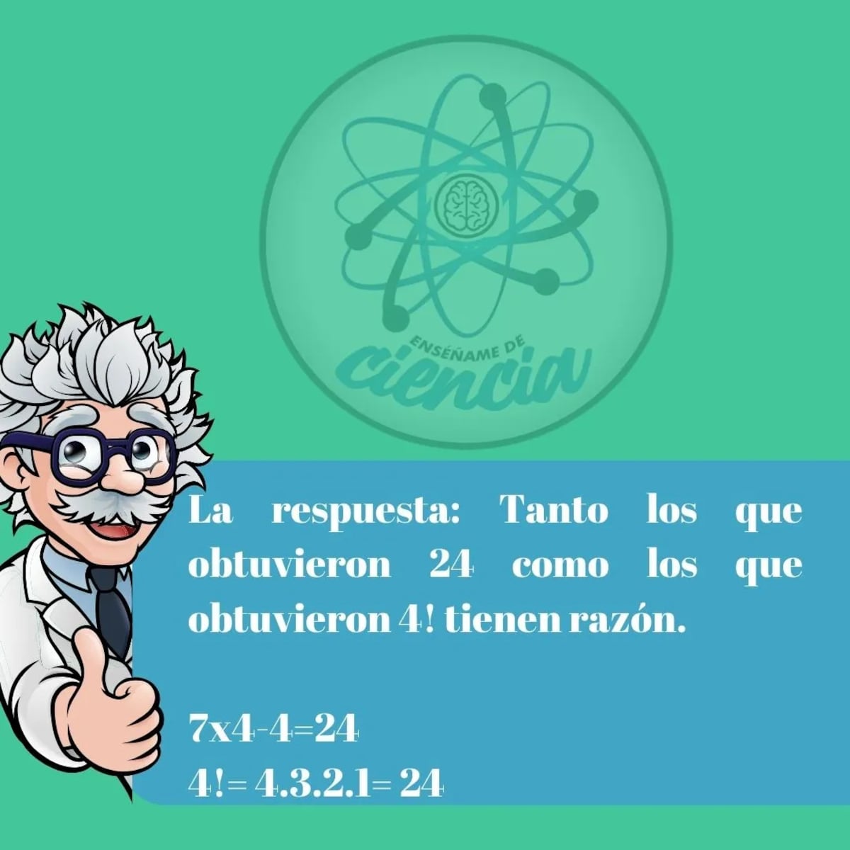La solución del reto visual.