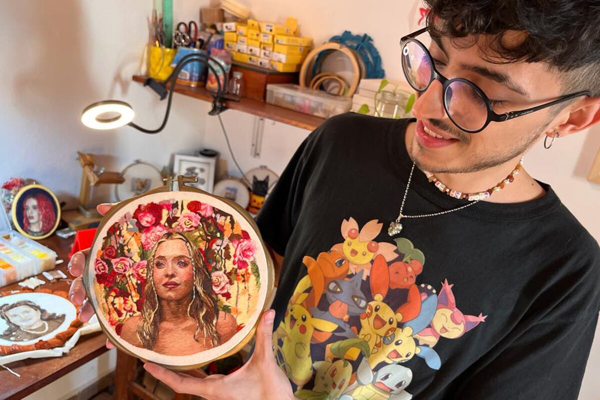 David Brito, en su taller en Río Cuarto. (Tomy Fragueiro / La Voz)