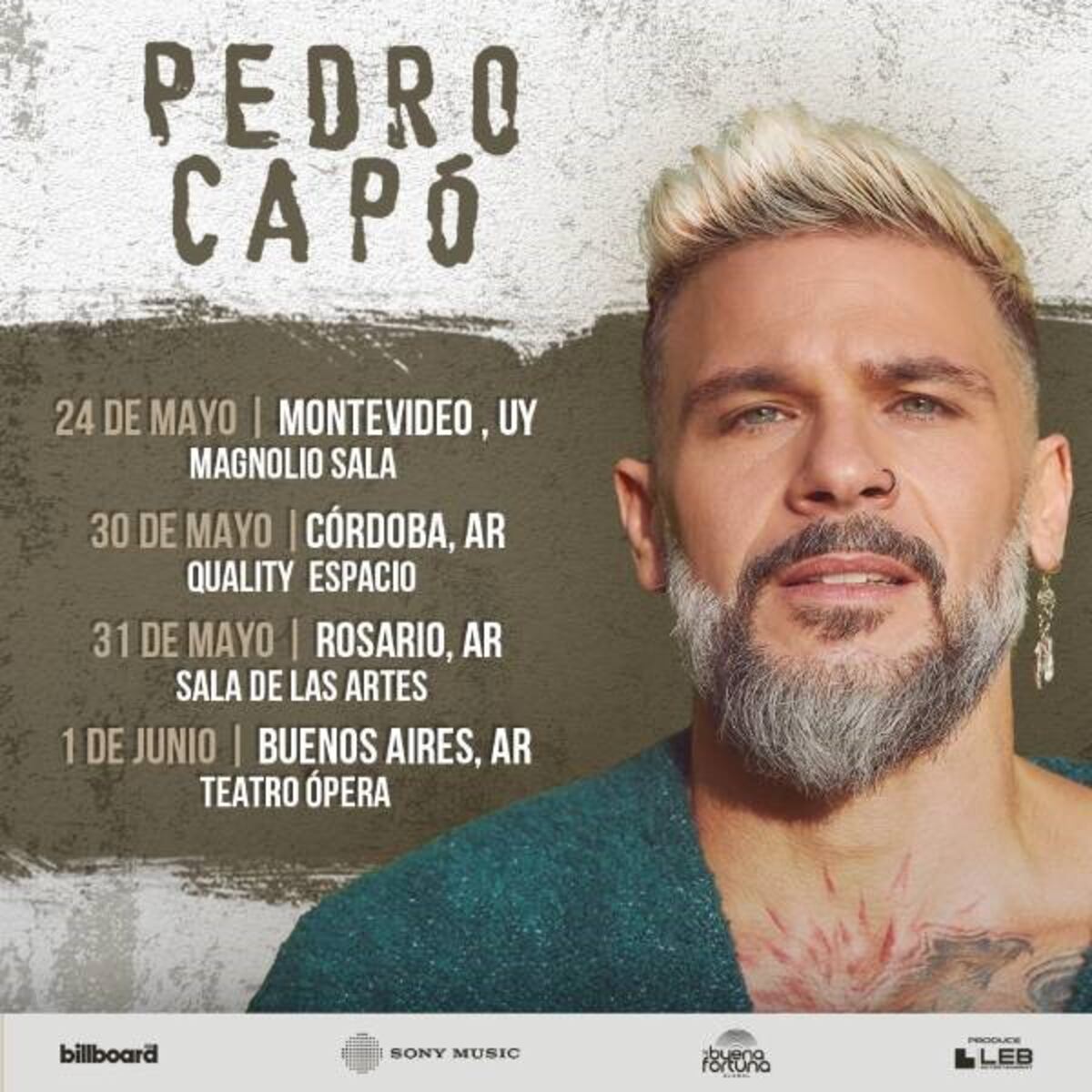 Pedro Capó regresa a Argentina a mediados de 2024. (Prensa Pedro Capó).