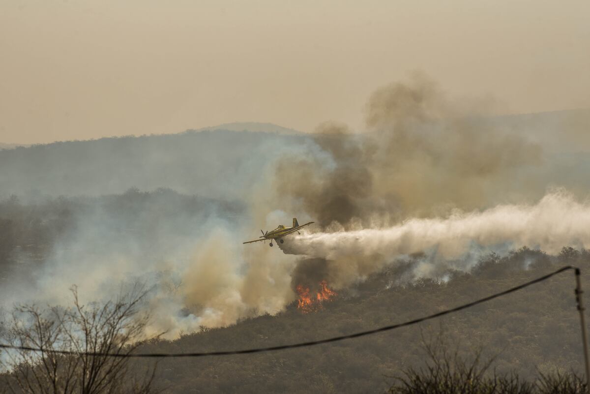 Incendios en el Valle de Punilla, en 2024. Fue el mayor foco de 2024 en Córdoba. (La Voz)