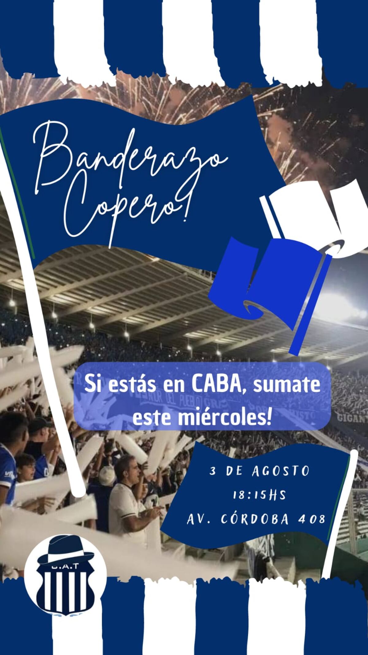 El acompañamiento de los hinchas a Talleres en Buenos Aires.