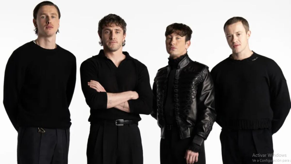 Izquierda a derecha: Harris Dickinson (John Lennon), Paul Mescal (Paul McCartney), Barry Keoghan (Ringo Starr) y Joseph Quinn (George Harrison) interpretarán a Los Beatles en las películas de Sony.