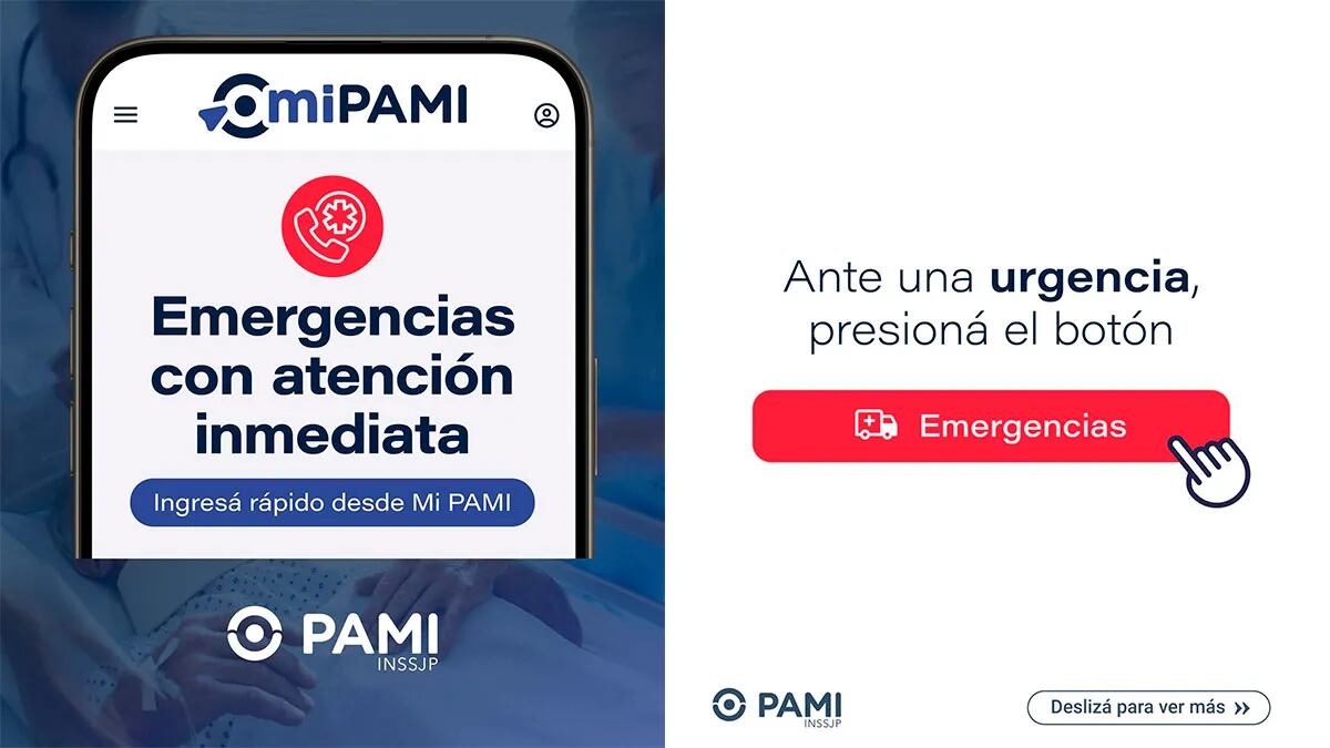 Mi Pami habilitó el botón de Emergencias para atender cualquier problema de salud las 24 horas.