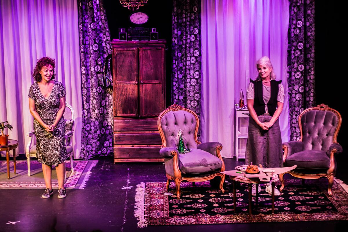 Palmer junto a Cecilia Dopazo, en plena obra.