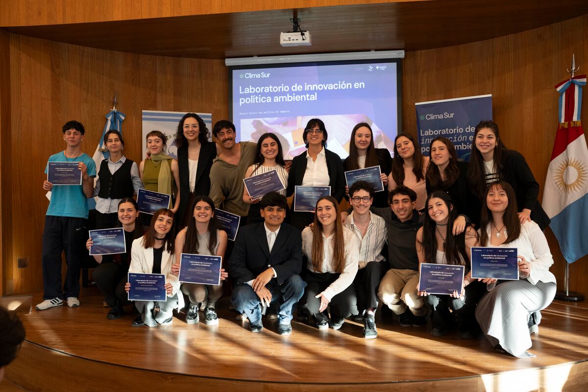 Jóvenes por el clima en el evento "Clima Sur".