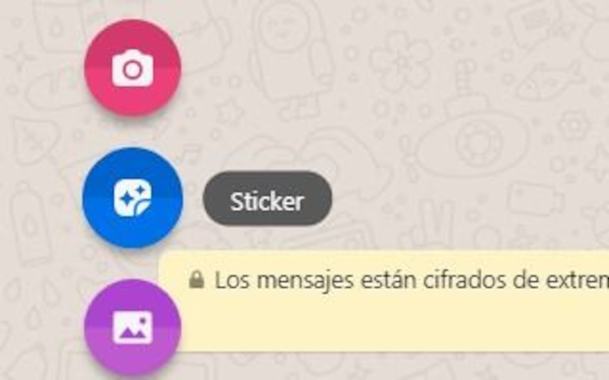 Después hay que tocar en el botón de "Sticker".
