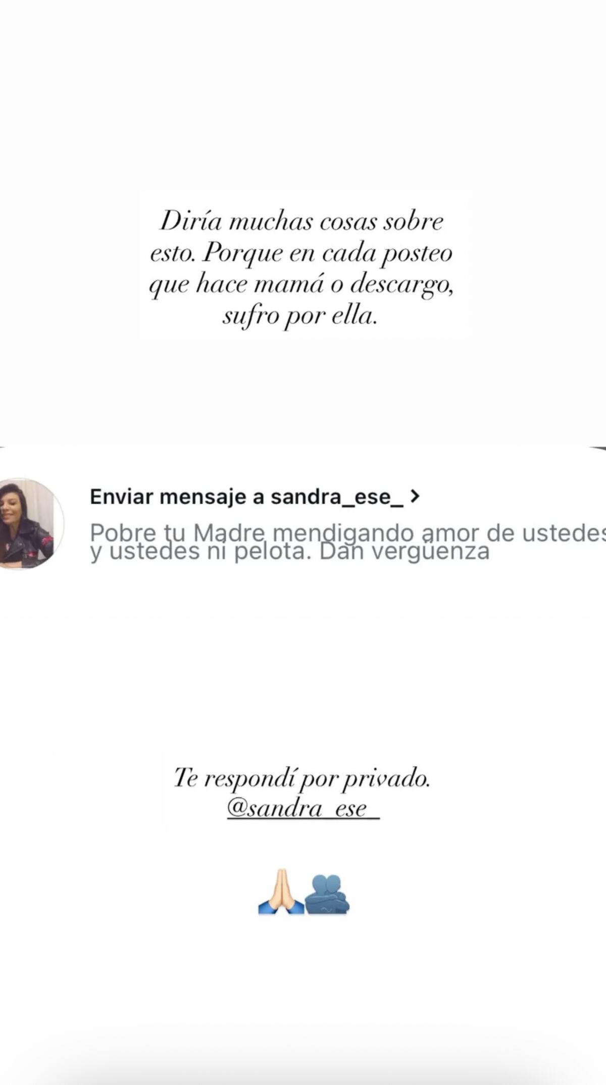 Candelaria Tinelli reaccionó a la publicación de Soledad Aquino. (Foto: Captura de pantalla)