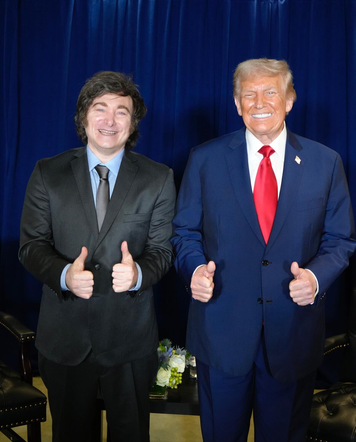 El encuentro entre Donald Trump y Javier MIlei en Estados Unidos.