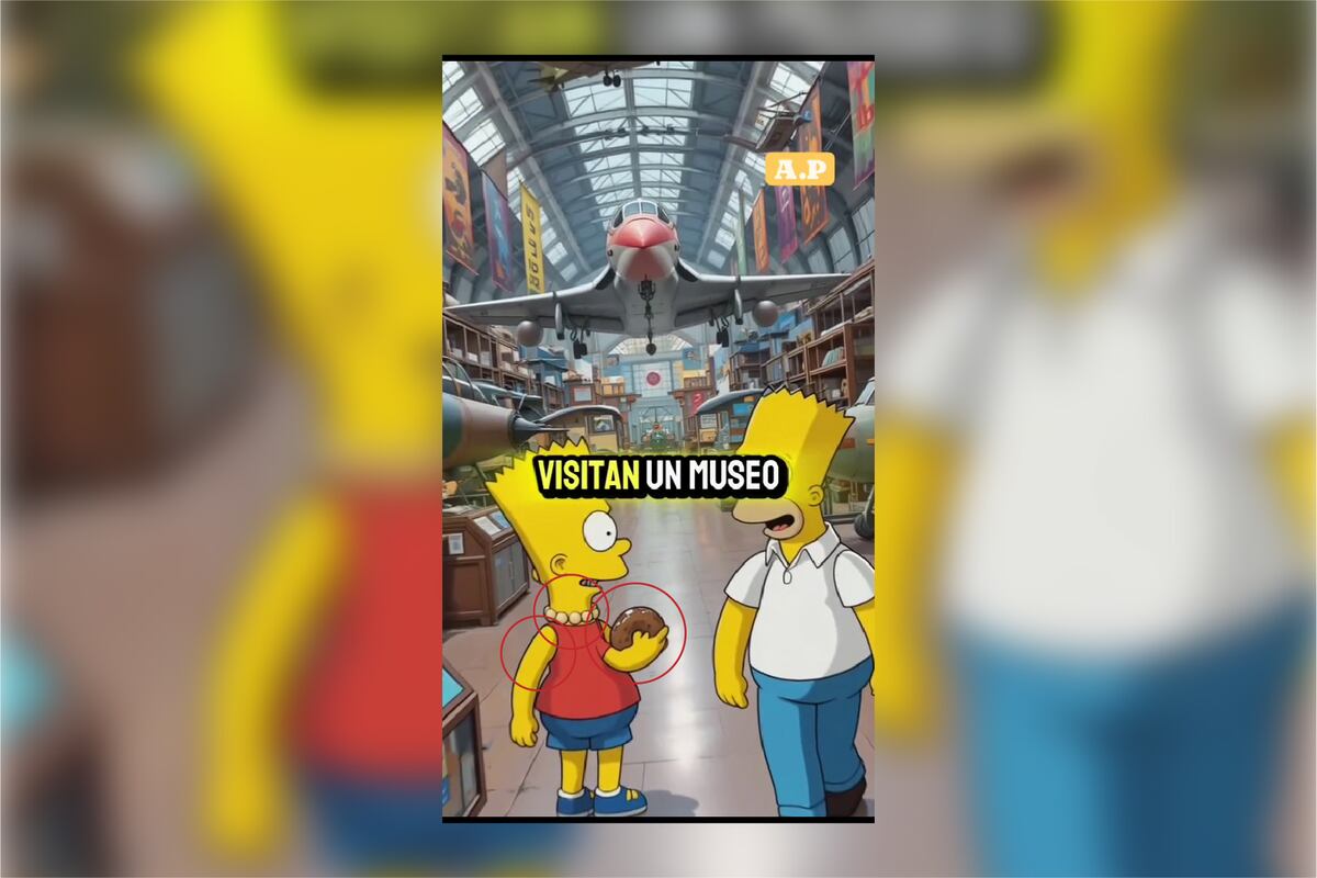 No, Los Simpson no predijeron el choque entre un helicóptero y un avión en EE.UU.: el video es una creación con inteligencia artificial. (Capturas de imágenes).