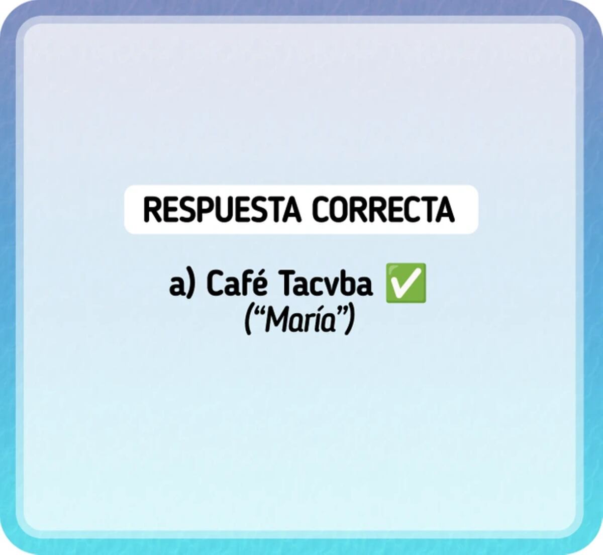 La solución del acertijo visual.