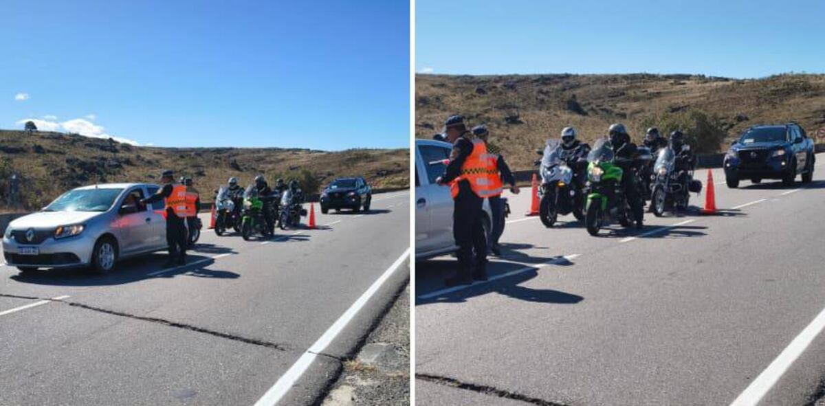 Control. Caminera enfatizó controles este fin de semana en Altas Cumbres.