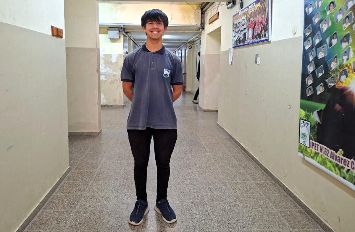 Ghino, en su escuela técnica de Río Segundo (La Voz)
