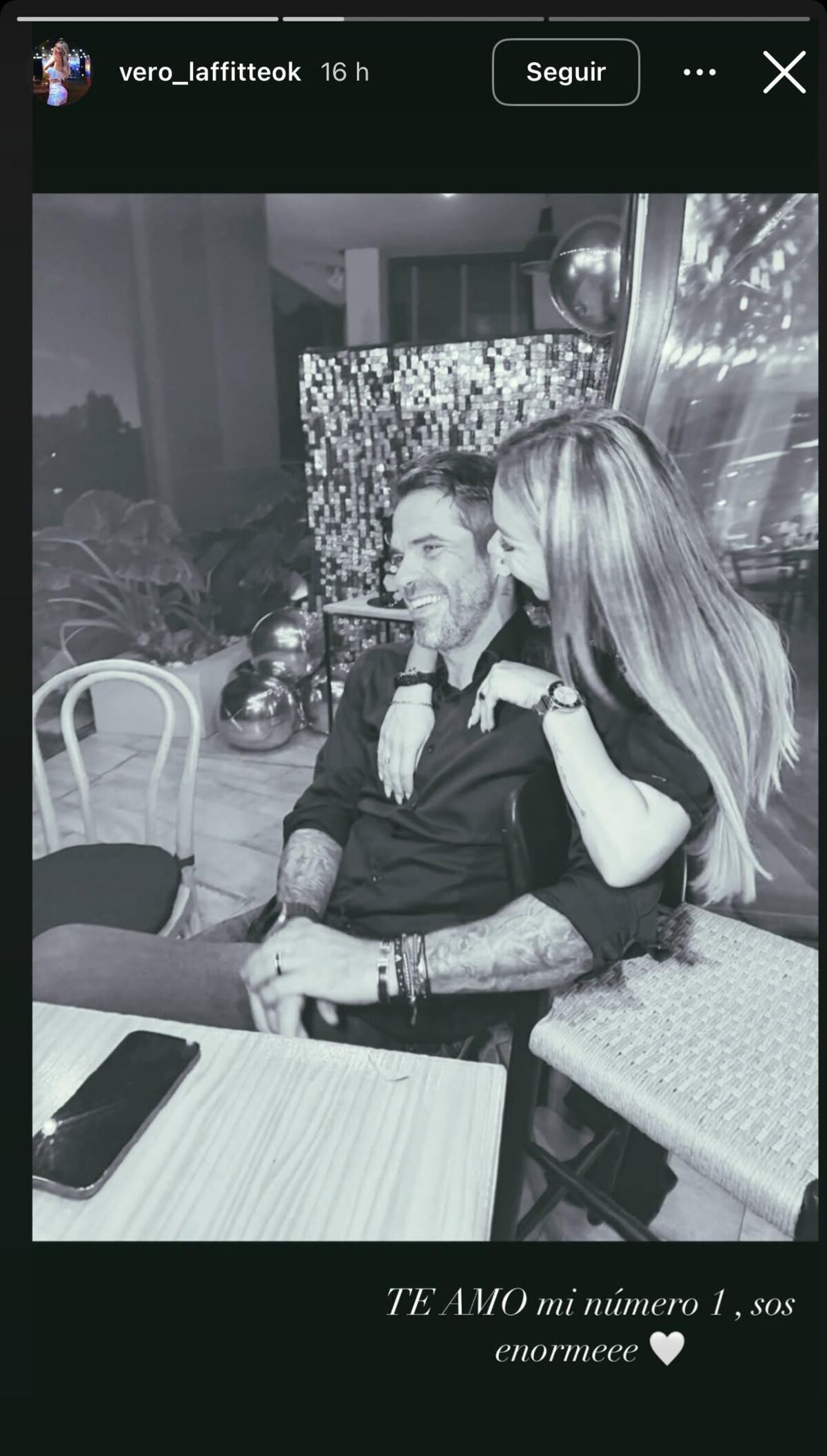 La publicación de Verónica Laffitte luego de que su pareja fuera despedido de Boca (Captura de pantalla)