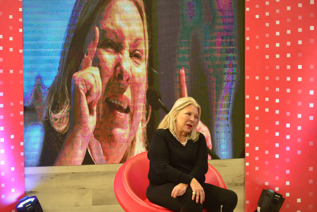 Elisa Carrió en el programa Voz y Voto.
(Nicolás Bravo / La Voz)