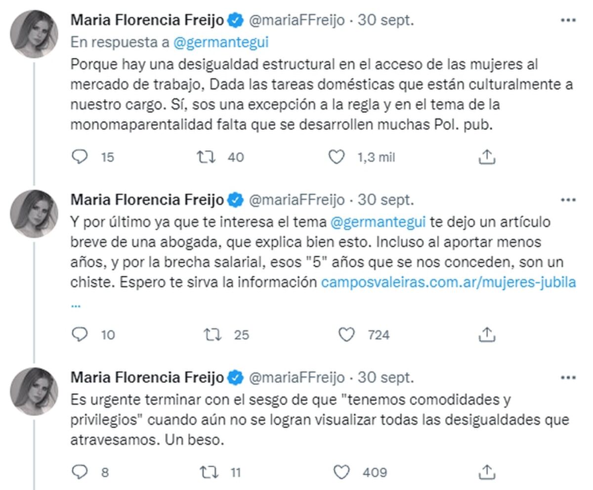 Germán Martitegui generó polémica en Twitter al preguntarse porqué las mujeres se jubilan antes que los hombres