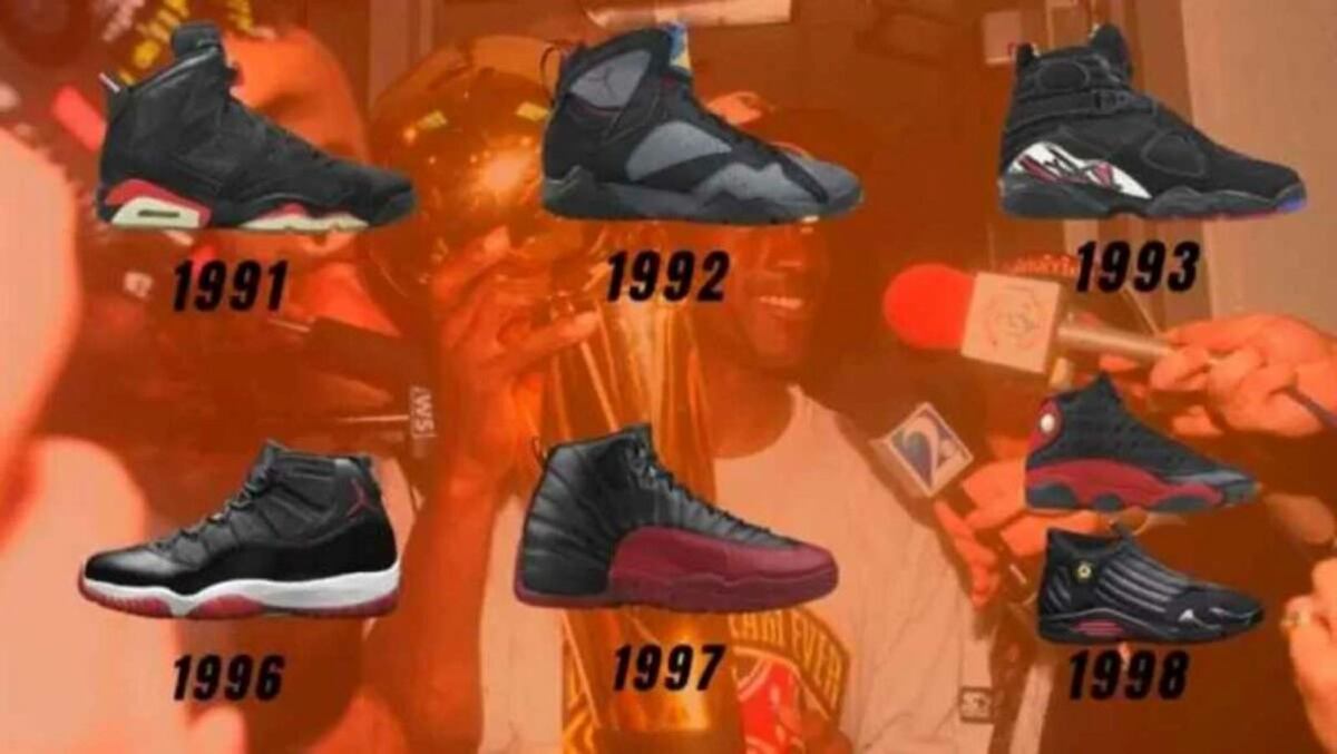 Se subastaron seis pares de zapatillas de Jordan por un total de ocho millones de dólares. (Gentileza AFP)