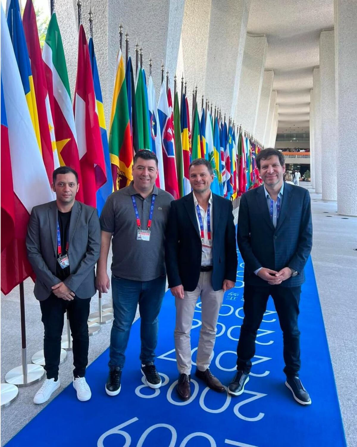 Cristian Jerónimo junto a los abogados cordobeses Luciano Correas y Eduardo Bittar (Gentileza).